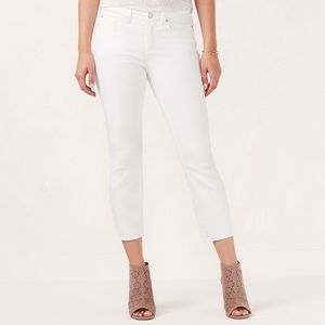 NWT Lauren Conrad White Capri denim